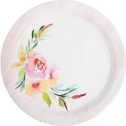 Oriental Trading Garden Party Pastel Floral Paper Dinner Plates