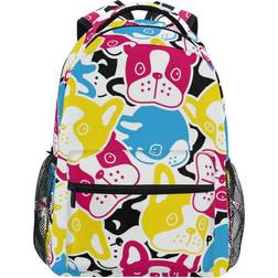 Coolnut Colorful Bulldog Large Capacity Backpack - HD Print