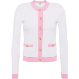 L'agence Leon Cardigan - White/Cotton Candy