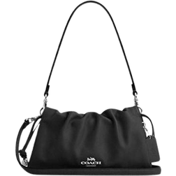 Coach Faye Shoulder Bag With Ruching - Silver/Black