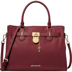 Michael Kors Hamilton Medium Leather Satchel - Oxblood