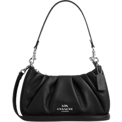 Coach Teri Shoulder Bag With Ruching - Silver/Black