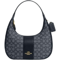 Coach Outlet Carmen Shoulder Bag in Signature Jacquard - Non Leather/Gold/Navy/Midnight Navy