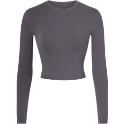 SKIMS New Vintage Cropped Long Sleeve T-shirt - Ash