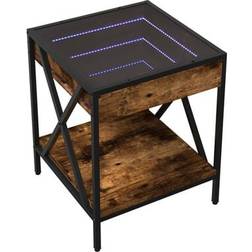 vidaXL Infinity LED Smoked Oak Couchtisch 40x40cm