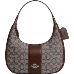 Coach Carmen Shoulder Bag In Signature Jacquard - Silver/Oak/Maple