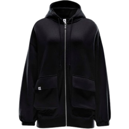 Nike Women's Sportswear Oversized Full-Zip French Terry Hoodie - Black/Anthracite