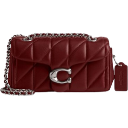 Coach Tabby Shoulder Bag 20 With Quilting - Novelty Leather/Silver/Dark Ruby