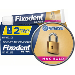 Fixodent Ultra Max Hold Denture Adhesive 62ml 2-pack