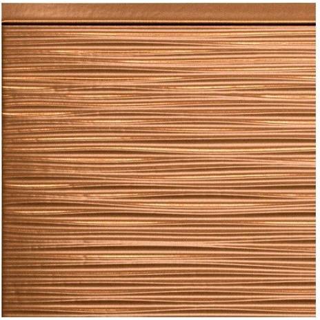 Copper Backsplash Tiles Compare At Klarna Today   Fasade Easy Installation Ripple Polished Copper Backsplash Panel For Kitchen Bathrooms Sample 