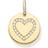 Thomas Sabo Love Bridge Heart Disc Pendant - Gold/White