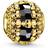 Thomas Sabo Karma Skulls Bead Charm - Gold/Onyx