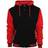 Urban Classics 2-Tone Zip Hoodie - Black/Red