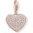 Thomas Sabo Charm Club Heart Pavé Charm Pendant - Rose Gold/White