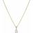 Swarovski Solitaire Pendant Necklace - Gold/White