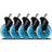 L33T 3 Inch Universal Blue Gaming Chair Casters - 5 Pieces