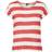 Vero Moda Wide Striped Short Sleeved Top - Red/Goji Berry