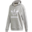 Adidas Women's Adicolor Trefoil Hoodie - Medium Grey Heather