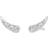 Julie Sandlau Peacock Ear Studs - Silver/Transparent