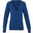 Premier Button Through Long Sleeve V-Neck Knitted Cardigan - Royal