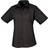 Premier Women's Short Sleeve Poplin Blouse - Black