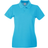 Universal Textiles Women's Fitted Short Sleeve Casual Polo Shirt - Cyan