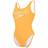 Speedo Summer Stripe Logo Deep U-Back Swimsuit - Mango/White