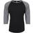 Next Level Tri-Blend 3/4 Sleeve Raglan T-shirt Unisex - Premium Heather/Vintage Black