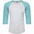 Next Level Tri-Blend 3/4 Sleeve Raglan T-shirt Unisex - Tahiti Blue/Heather White