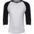 Next Level Tri-Blend 3/4 Sleeve Raglan T-shirt Unisex - Vintage Black/Heather White
