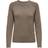 Only Solid Colored Knitted Pullover - Brown/Brownie