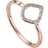 Monica Vinader Riva Mini Kite Stacking Ring - Rose Gold/Diamonds