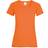 Universal Textiles Womens Value Fitted Short Sleeve Casual T-shirt - Bright Orange