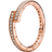 Pandora Sparkling Overlapping Ring - Rose Gold/Transparent