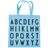 Design Letters Favourite Tote Bag ABC - Light Blue