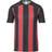 Uhlsport Stripe 2.0 Short Sleeve T-shirt Unisex - Black/Red