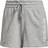 Adidas Women's Essentials Slim Logo Shorts - Medium Grey Heather/White