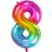 Folat Folienballon Yummy Gummy Rainbow Ziffer Zahl 8 86 cm