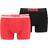 Puma Placed Logo Boxers 2-pack - Red/Black