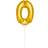 Folat 29260 Number 0 XS Foil Balloon, Gold