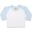 Larkwood Baby's Long Sleeved Baseball T-shirt - White/Pale Blue