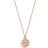 Michael Kors Premium Double Circle Logo Necklace - Rose Gold/Transparent
