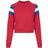 Urban Classics Ladies Sleeve Stripe Crew Sweatshirt - Firered/Brightblue/White