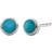 Monica Vinader Mini Gem Stud Earrings - Silver/Turquoise