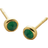 Monica Vinader Mini Gem Stud Earrings - Gold/Onyx
