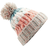 Beechfield Unisex Adults Corkscrew Knitted Pom Pom Beanie Hat - Milkshake Mix