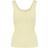 Pieces Kitte Ribbed Cotton Top - Pale Banana