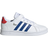 Adidas Kid's Grand Court - Cloud White/Royal Blue/Vivid Red