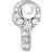 Thomas Sabo Charm Club Single Key Ear Stud - Silver/Transparent