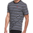 Champion Yarn-Dye Stripe C Logo T-shirt Unisex - Tailored Stripe Black/Medium Grey/White